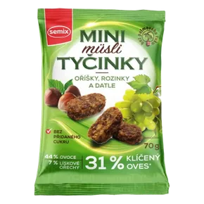 Semix Mini Müsli tyčinky s oříšky bez lepku 70g